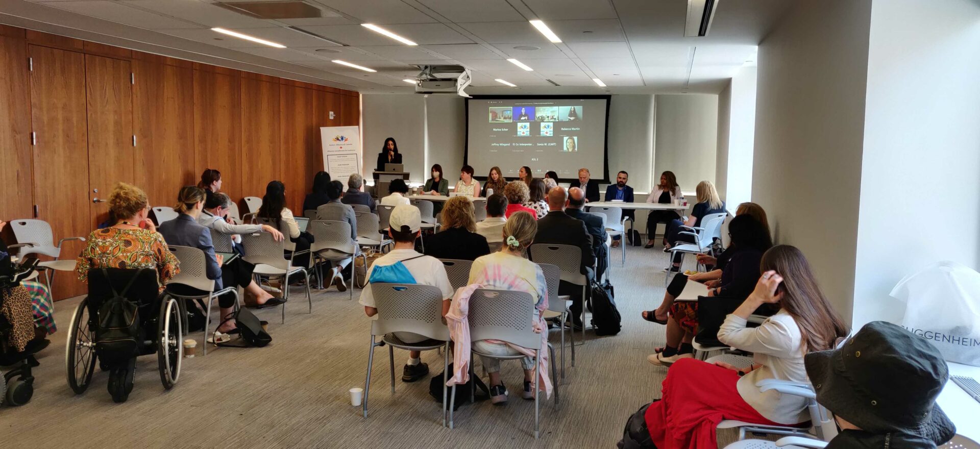 Participants and speakers at Autism Alliance of Canada's COSP16 event in New York.